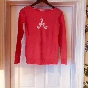 Lilly Pulitzer size small A initial sweater
